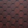 TEGOLA Střešní šindel ECO ROOF Hexagonal 209 RED - červená, cena za m2